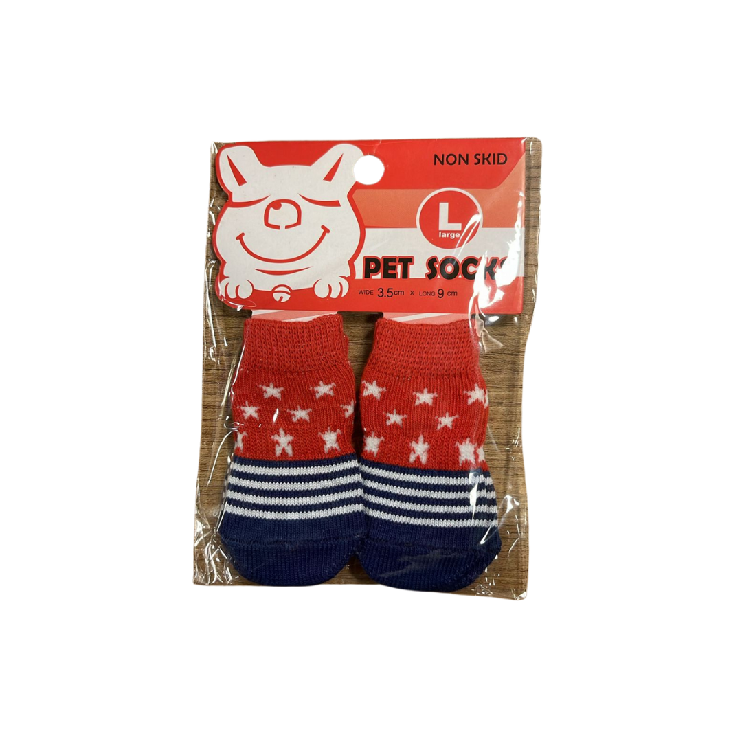 Meia Pet G - Vermelha Estrelas