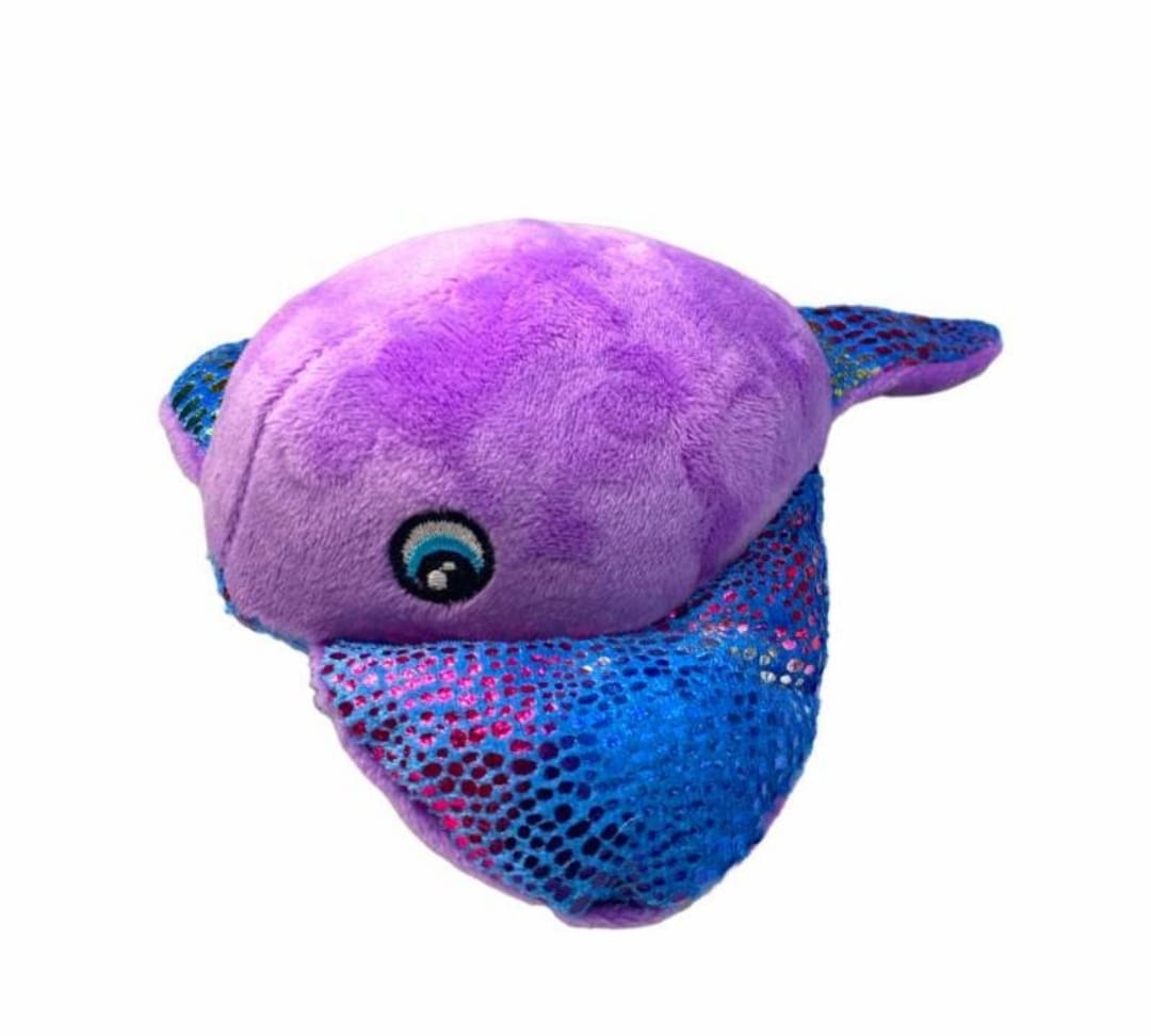 Mordedor Pet De Pelúcia Arraia Roxa De Apito