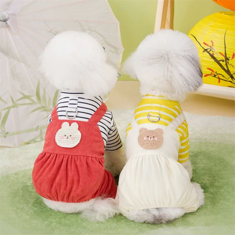 Macacao Listrado Urso Amarelo