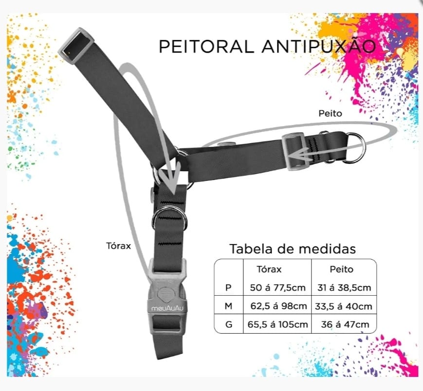Peitoral Antipuxão Com Guia - M