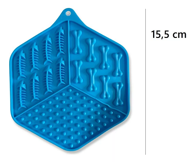 Tapete De Lamber Lento Peixe e Osso