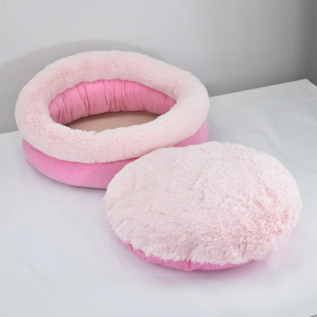 CAMA PET REDONDA BORDA PELUCIA