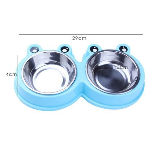 Comedouro Duplo Inox Pet