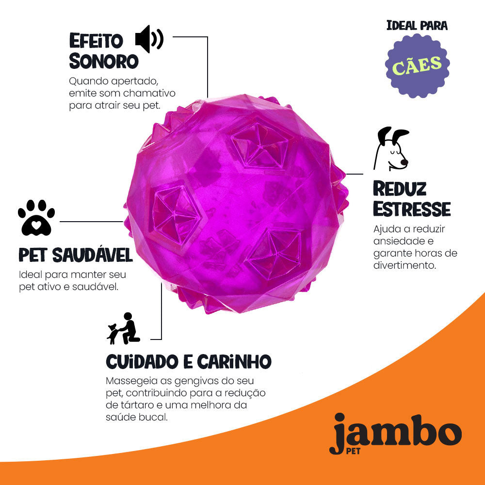 Brinquedo para Cachorro Bola Diamond TPR Grande