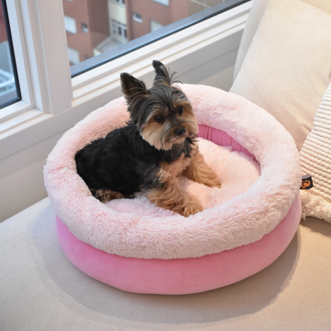 CAMA PET REDONDA BORDA PELUCIA