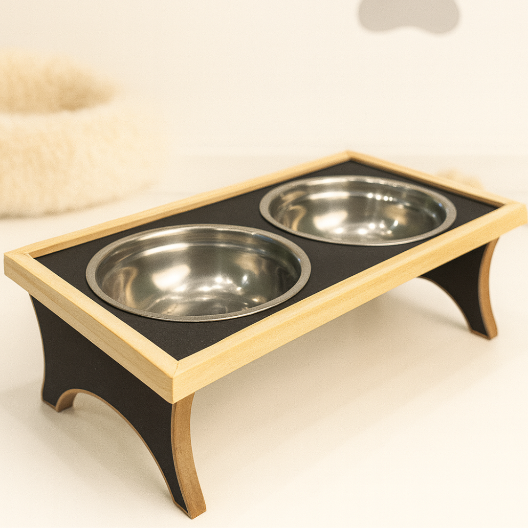 Comedouro Duplo Elevado MDF