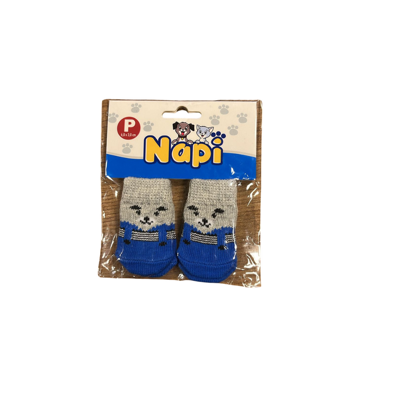 Meia Pet P - Azul Urso