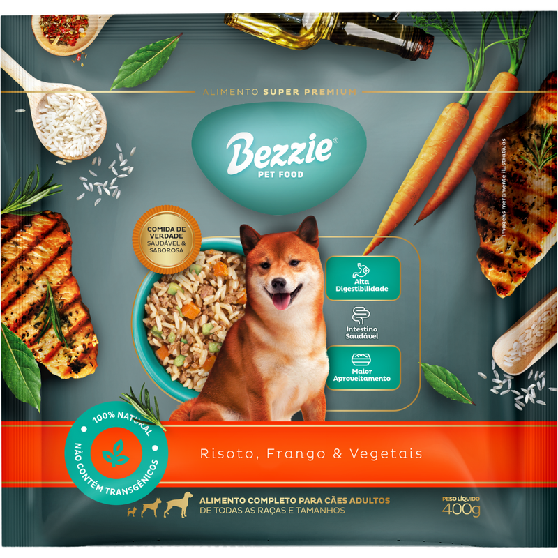 Bezzie Super Premium Risoto Frango e Vegetais 400g