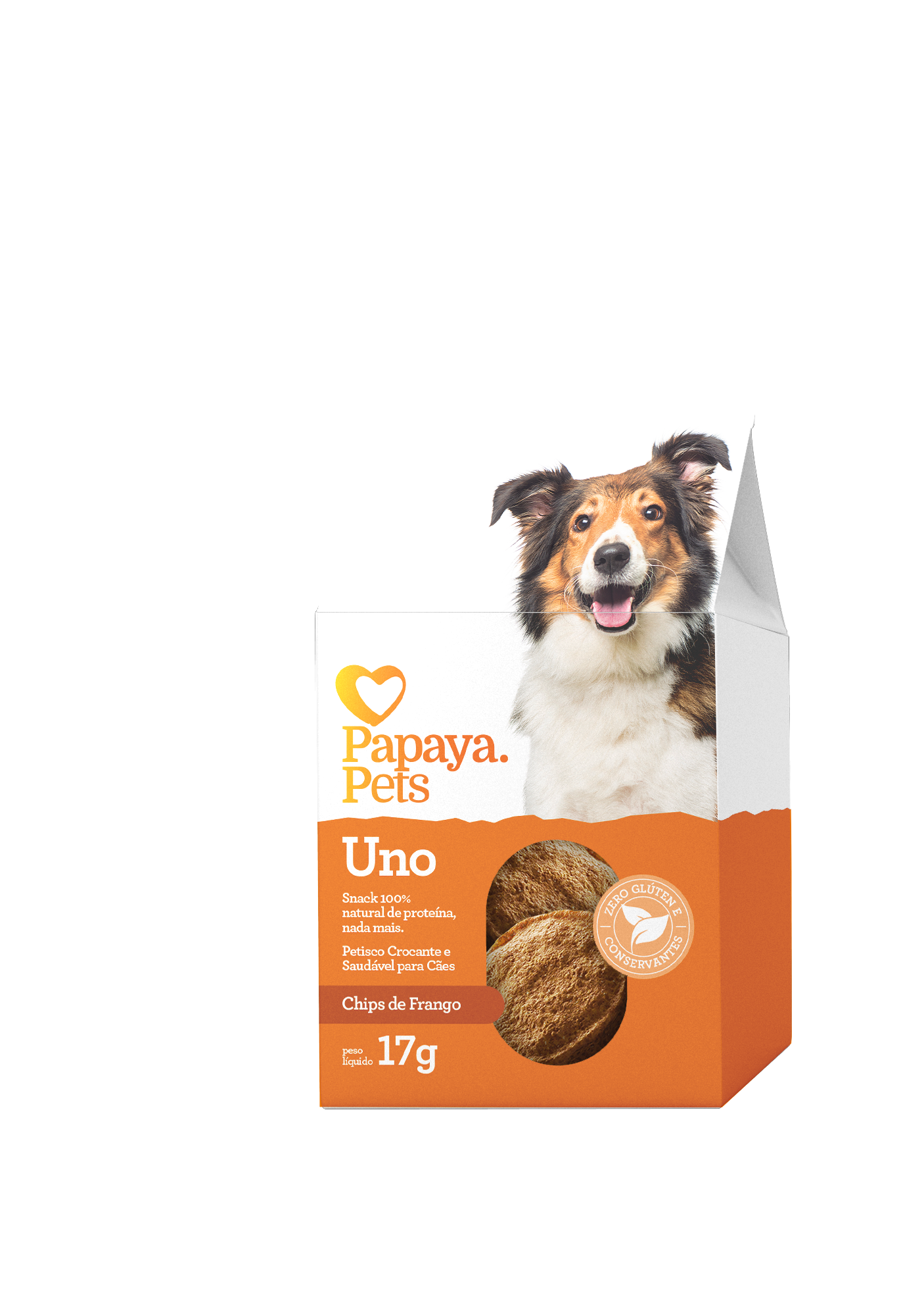 UNO CAES - CHIPS DE FRANGO - PAPAYA PETS - 17G