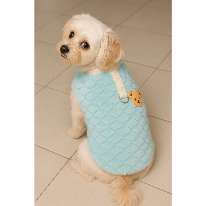Roupa Poliester 3D Ursinho Azul