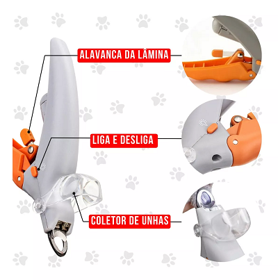 Alicate de Unha Com Luz e Lente