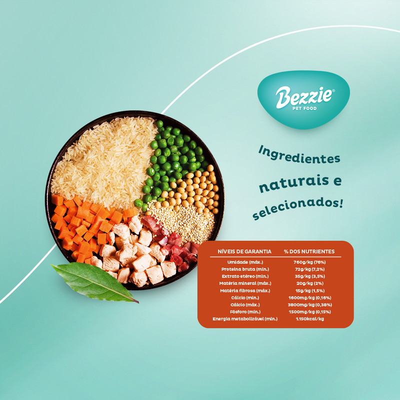 Bezzie Super Premium Risoto Frango e Vegetais 400g