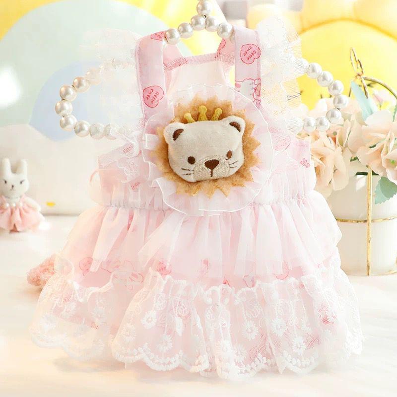 Vestido Leao Rosa