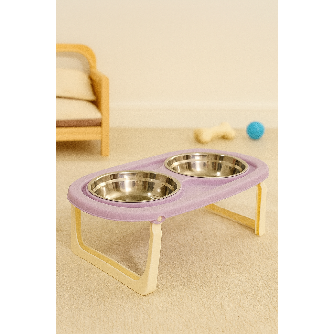 Comedouro Elevado Duplo Retratil