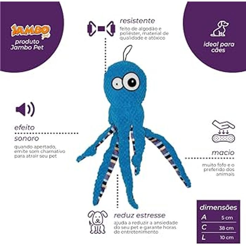 Brinquedo para Cachorro Octopus