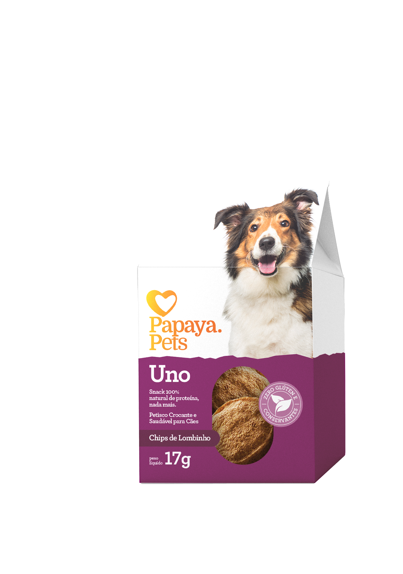 UNO CAES - CHIPS DE LOMBINHO - PAPAYA PETS - 17G