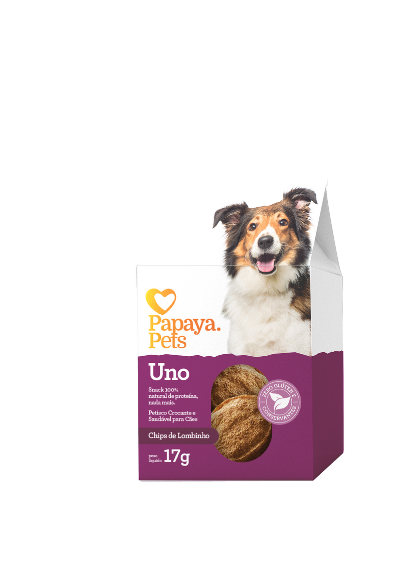 UNO CAES - CHIPS DE LOMBINHO - PAPAYA PETS - 17G