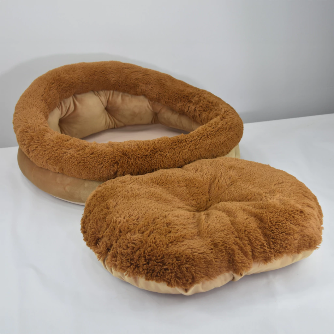 CAMA PET REDONDA BORDA PELUCIA