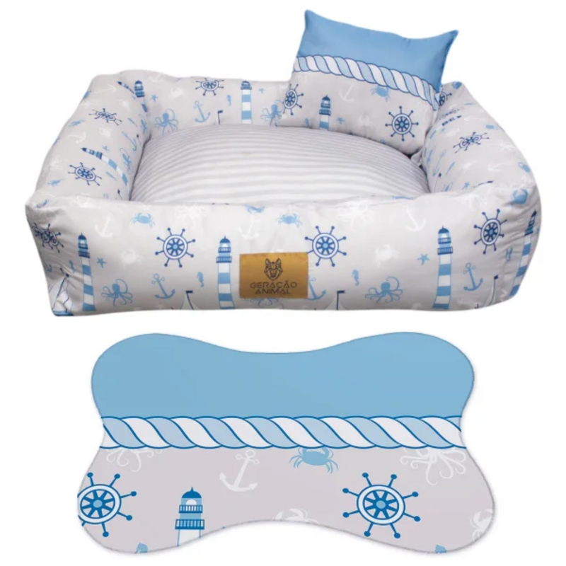 Cama para Cachorro Tema Náutico  - M
