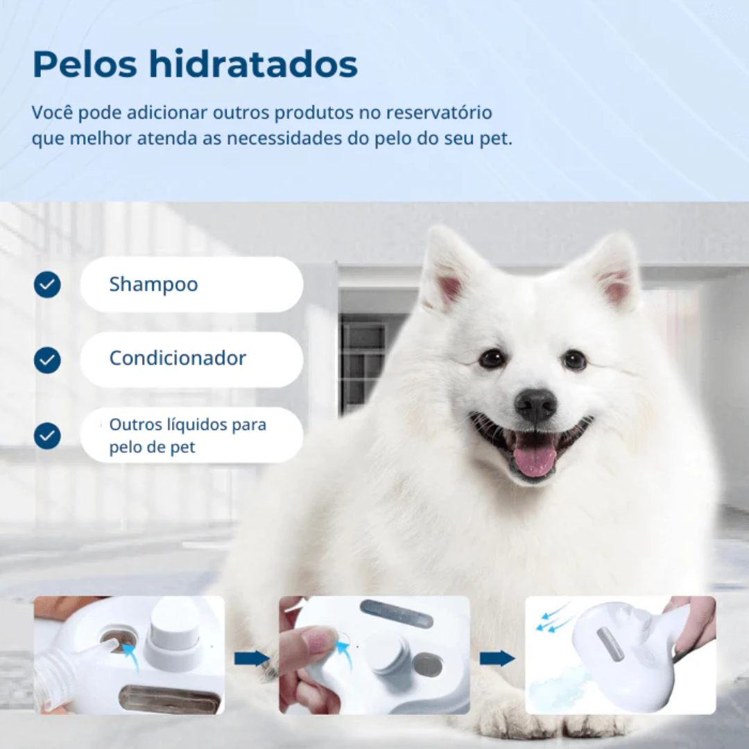 Escova Com Vapor 3 em 1