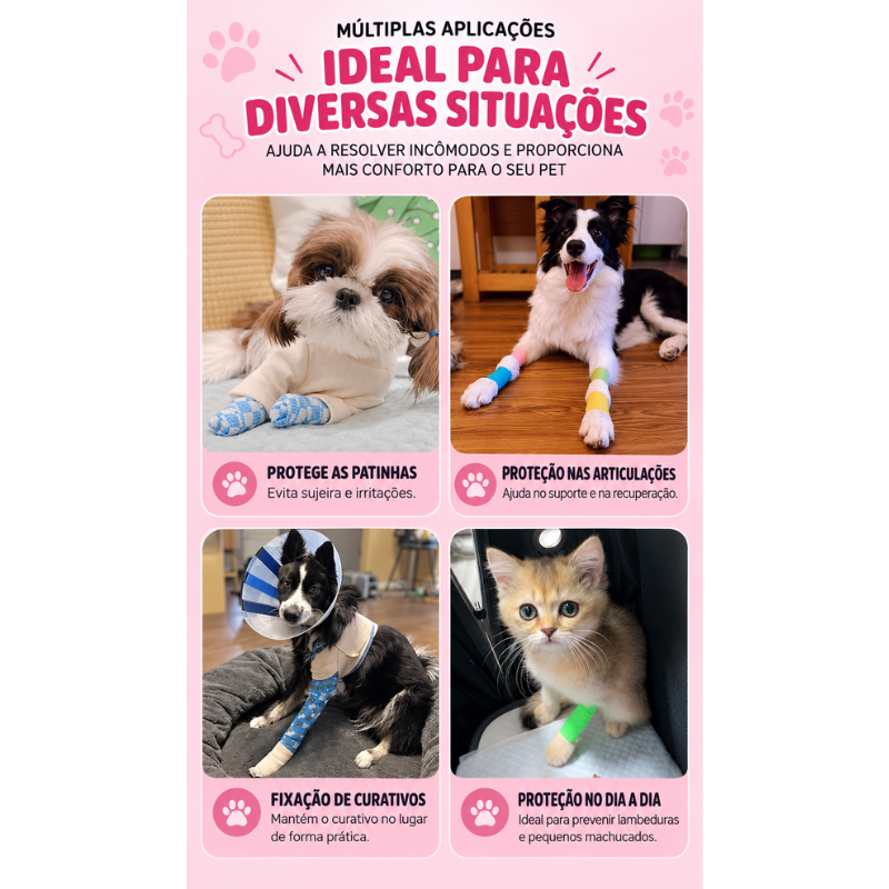 Bandagem Autoadesiva para Pets