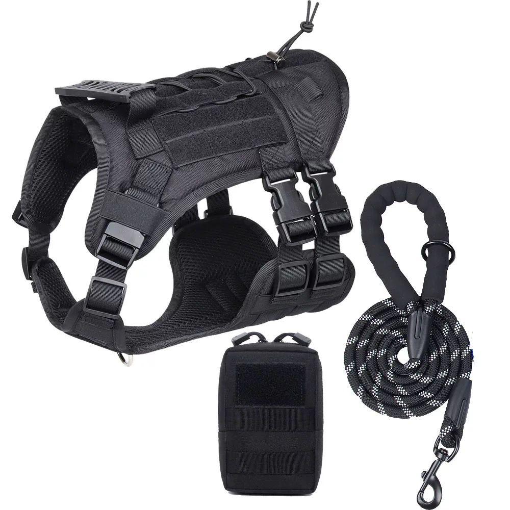 Peitoral Porte Grande Preto + Guia e Bolsa