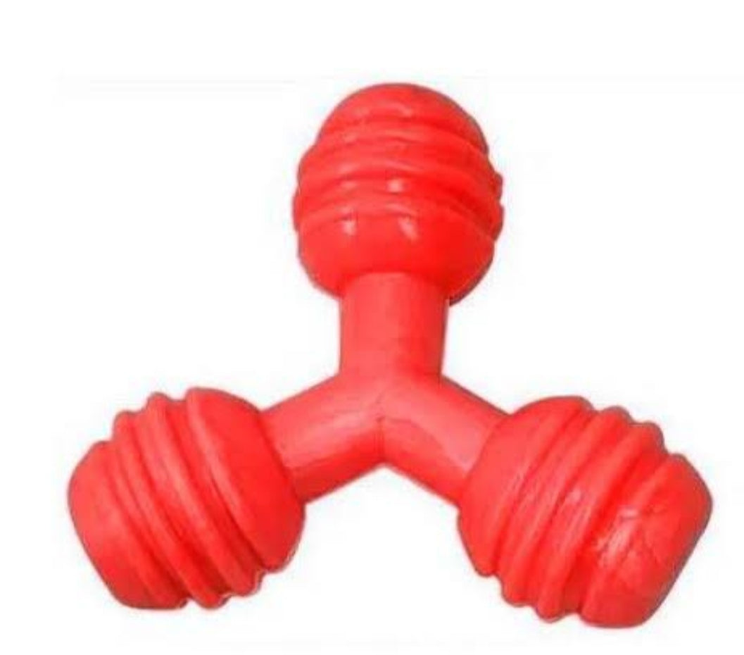 Mordedor Borracha Maciça Triangulo Cães