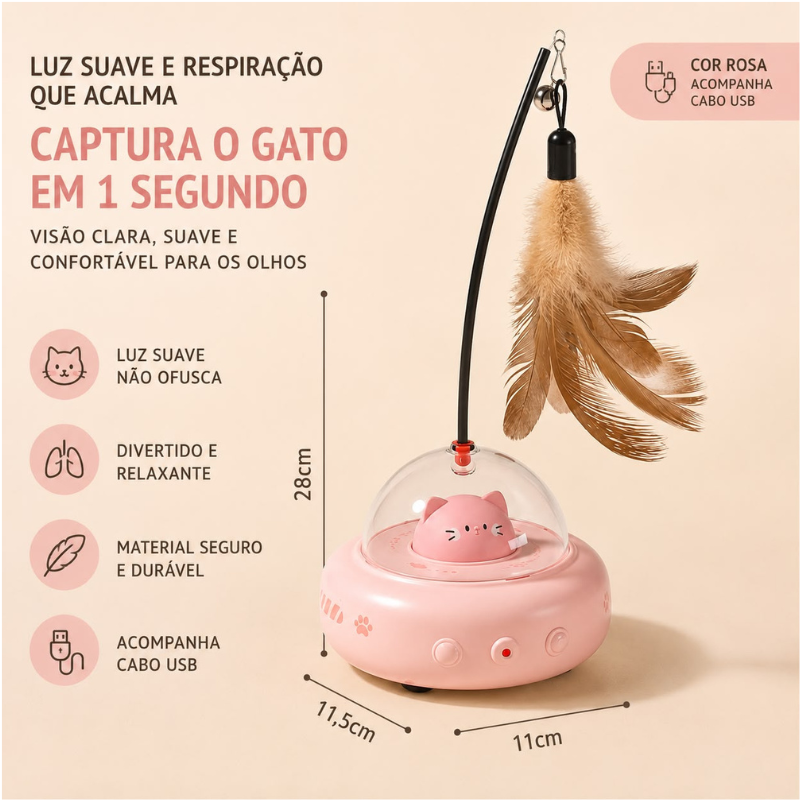 Disco Voador com Laser Para Gatos