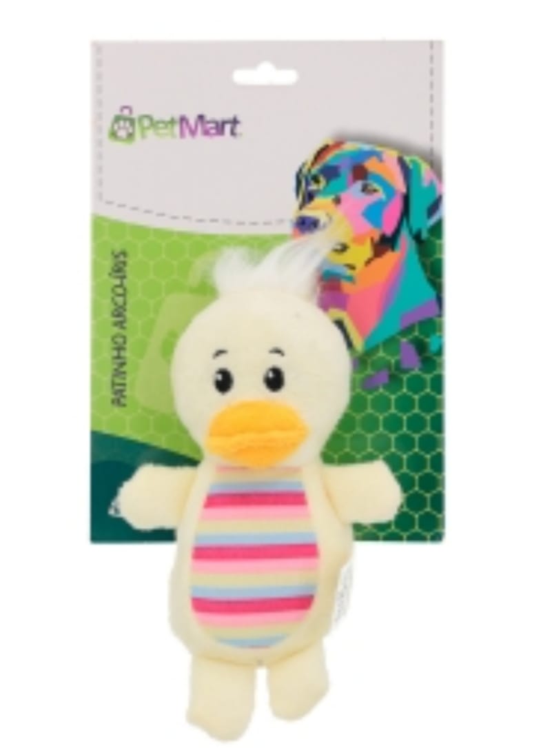 Mordedor Pet De Pelúcia Pato Branco De Apito