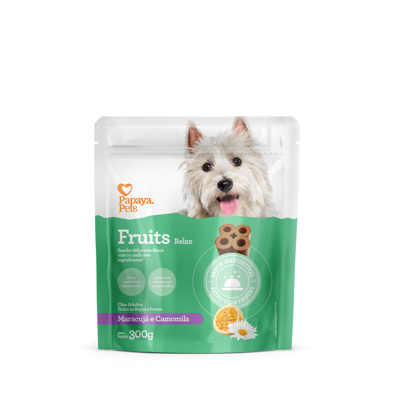 FRUITS - RELAX - MARACUJA E CAMOMILA - PAPAYA PETS - 300G