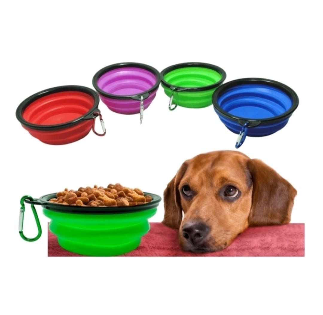 Prato Retrátil Pet Água Ração