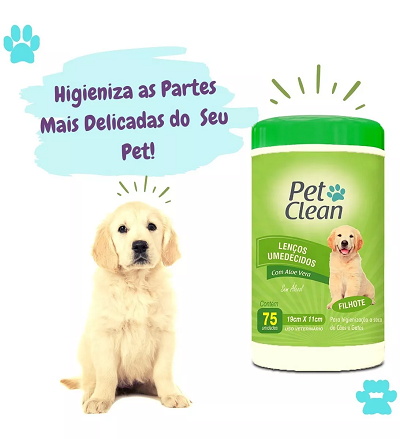 Lenço Umedecido Cães 75 UND
